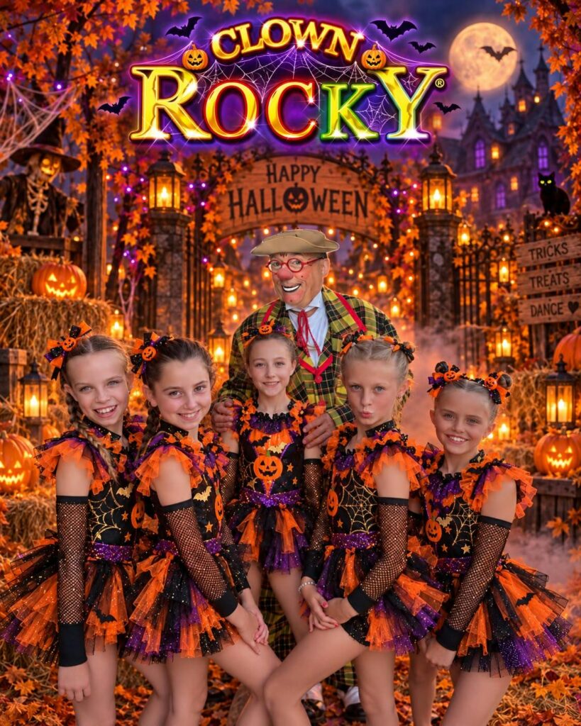 Vlieg Clown Rocky’s Halloweenshow & Little Rocky Dancers in Bredene